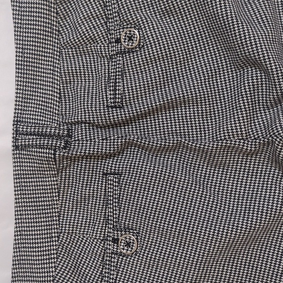 LOFT Marisa Houndstooth Crop Pants, Color Black/White Size 6 - Picture 11 of 14